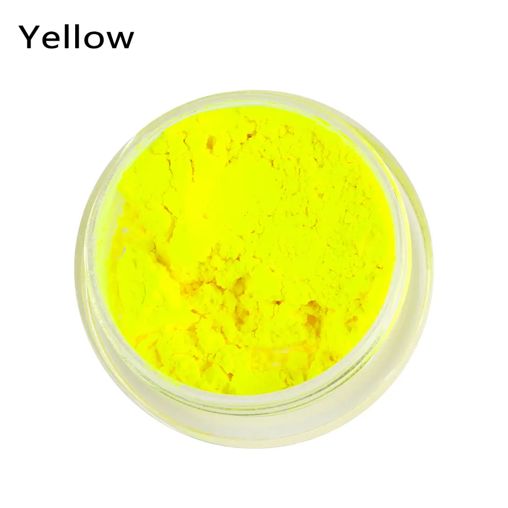 Yellow 1 шт. неоновые свободные пудры пигментированные тени для век матовый минеральный Spangle Блестки для ногтей блестящие тени для век Женские Красота Косметика для макияжа - Цвет: Yellow