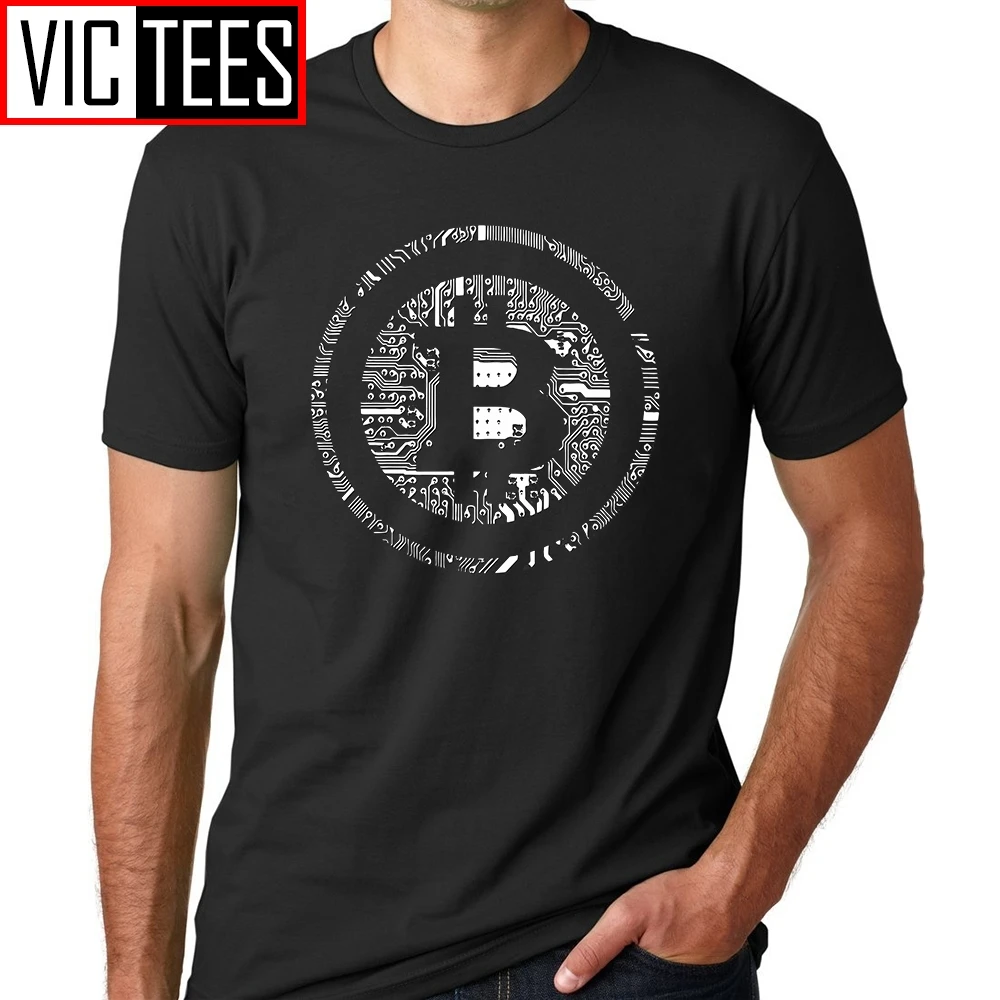 Мужская футболка с круглым вырезом Биткоин криптовалют Financial Revolution | одежда