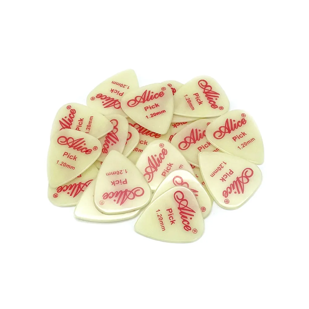 alice leucht gitarre picks fluoreszierende akustische elektrische 058 15mm glow in the dark 6 stück packung free global shipping
