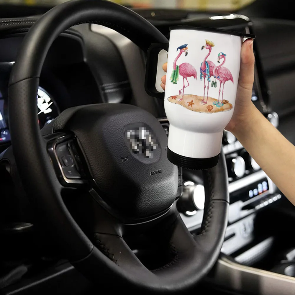 Скандинавский Фламинго Мультфильм Путешествия Кружки Стаканы кофе кружки