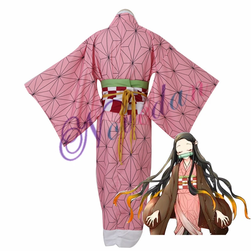 Аниме Демон Истребительница камадо Nezuko Костюмы для косплея Kimetsu без Yaiba Для