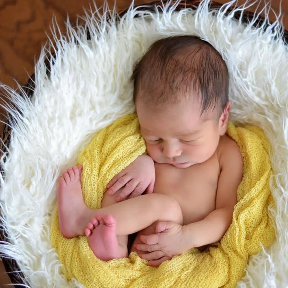 Реквизит для фотосъемки новорожденных кудрявое одеяло из искусственного меха