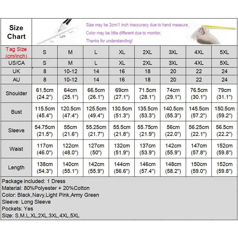 

Loose Robe VONDA Autumn Vintage Pleated Solid Dress Casual Lapel Neck Long Sleeve Shirts Dress Vestidos Women's Spring Sundress