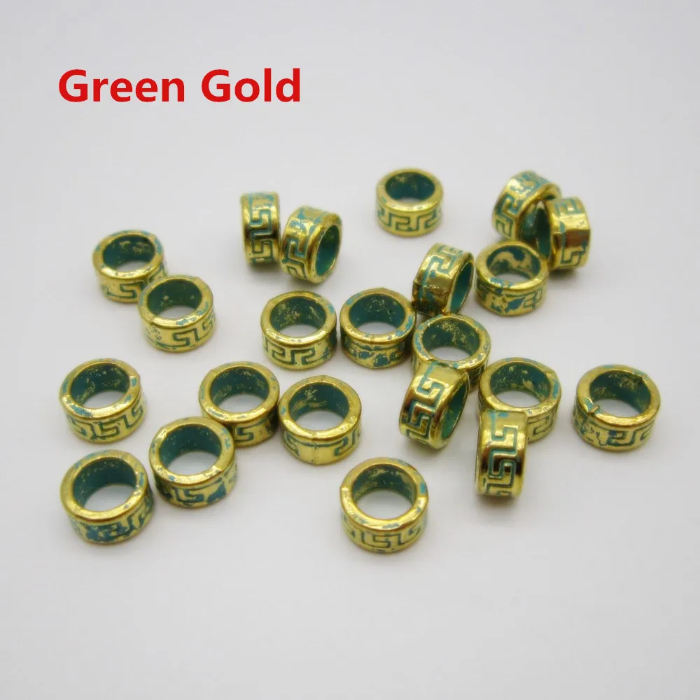 10 шт. 50 металлические серебряные маленькие Викинги оплетка для волос страшная