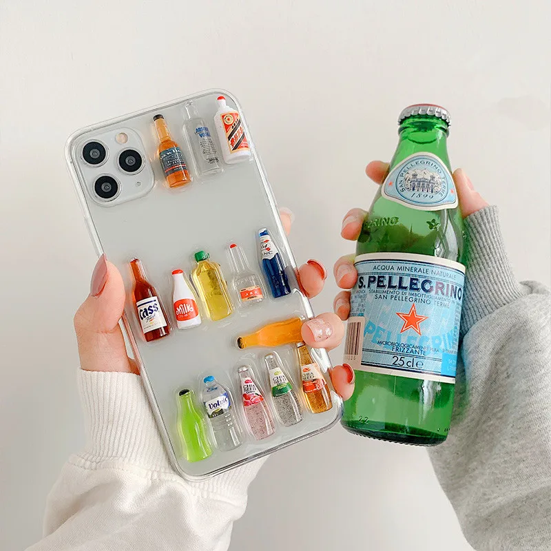 Милый мультяшный 3D чехол для телефона с бутылкой молока и пива 11Pro X XR iphone 7 8plus XS max