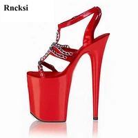 rncksi sexy lady 20cm platform sexy ultra high heels classic sandals 8 inch clubbing women pole party dance high heels shoes