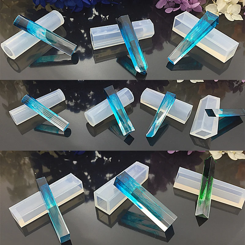 3 шт. прозрачные силиконовые подвески для ювелирных изделий в виде цилиндра | Дом