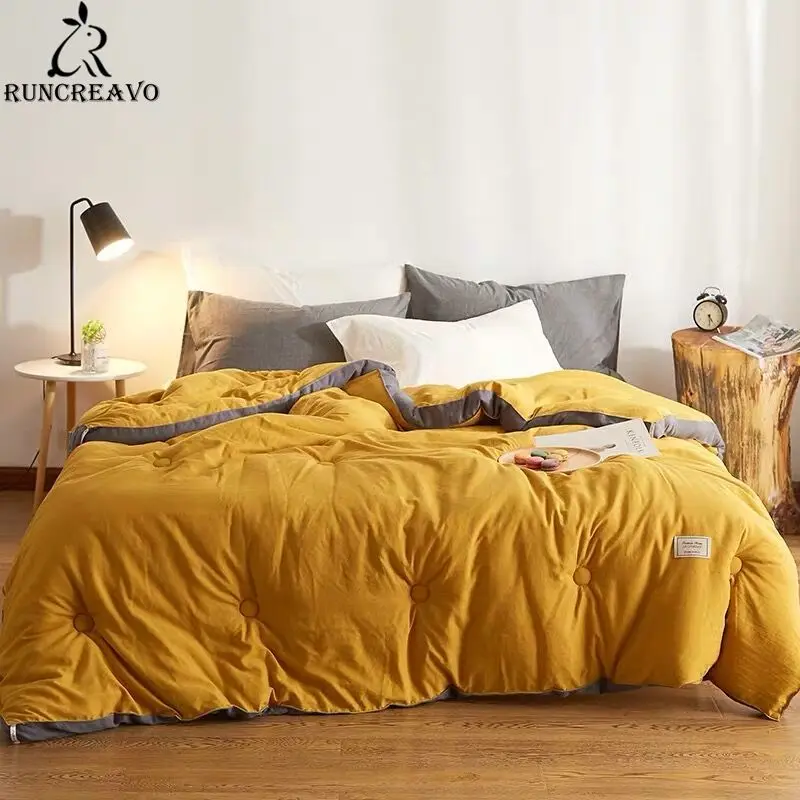 

Soild Color Pink White Blue Winter Quilt Thicken Warm Bedding Comforter Spring&autumn Bedroom Comfortable Duvet with Filling