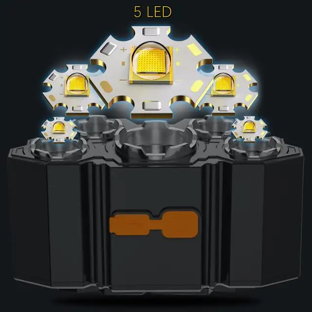 Headlamp with 5 Led Strong