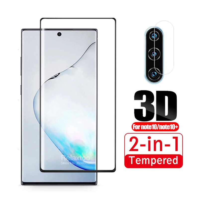 2 в 1 Защитное стекло для объектива камеры Samsung Galaxy Note 10 plus|Защитные стёкла и плёнки