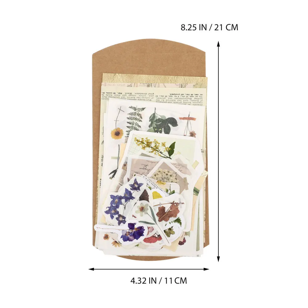 

2 Sets Adorable Stickers Creative Scrapbook Stickers Delicate Flower Stickers
