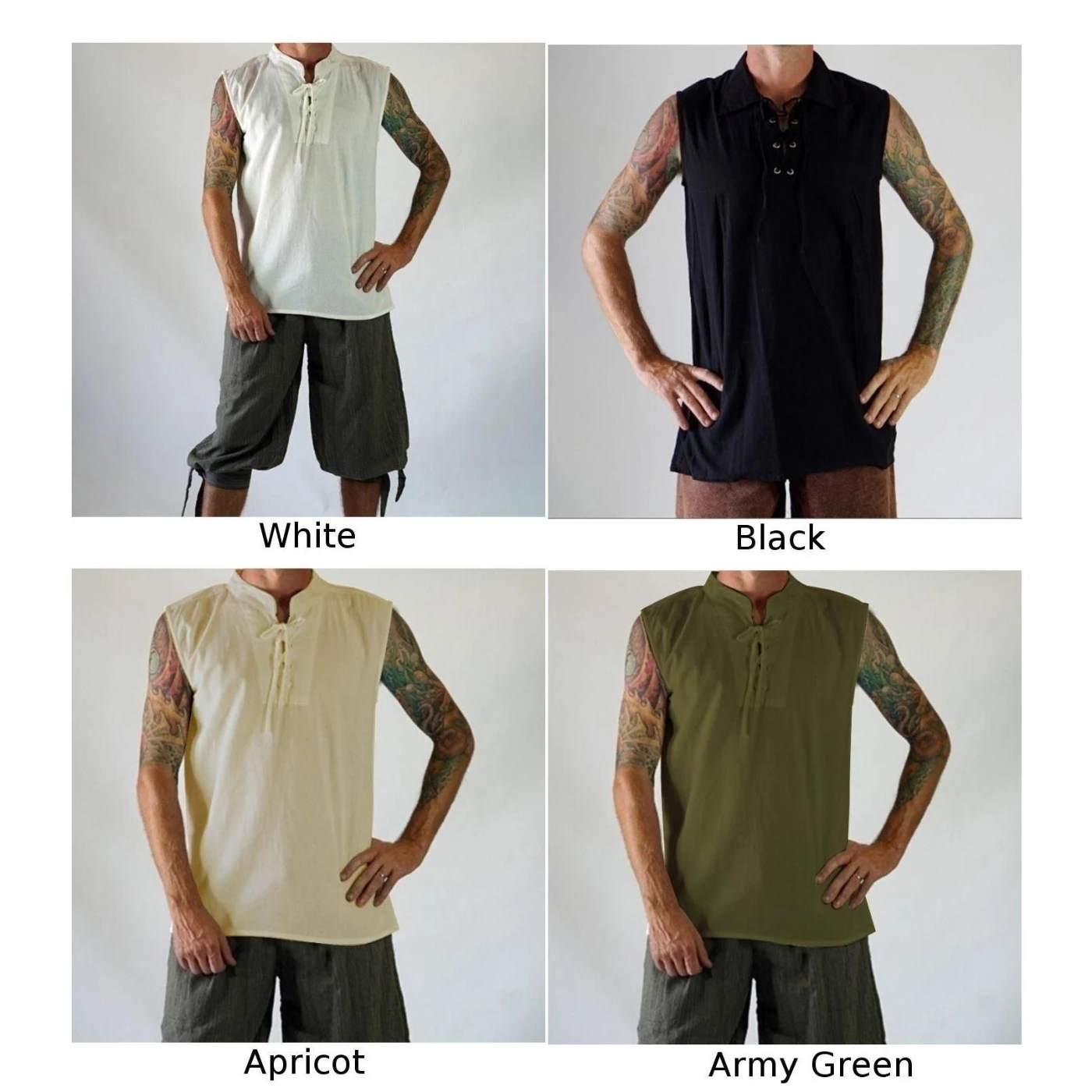 Средневековый Ренессанс Мужской Топ без рукавов рыцарь рубашка брюки пиратский