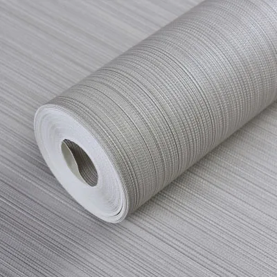 Silver Grey 08283 Текстурированная однотонная цветная трубочка Современная Настенная бумага s горизонтальная искусственная Grasscloth Моющийся Винил вертикальная полоса настенная бумага рулоны - Цвет: Silver Grey 08283