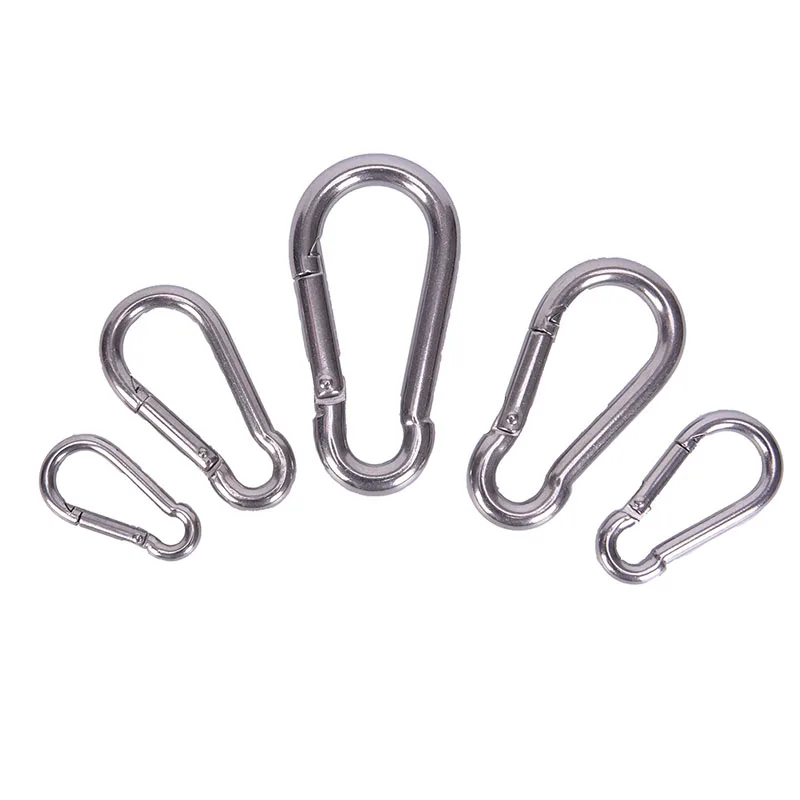 

M4-7 Multifunctional 304 Stainless Steel Spring Snap Carabiner Quick Link Lock Ring Hook Snap Shackle Chain Fastener Hook