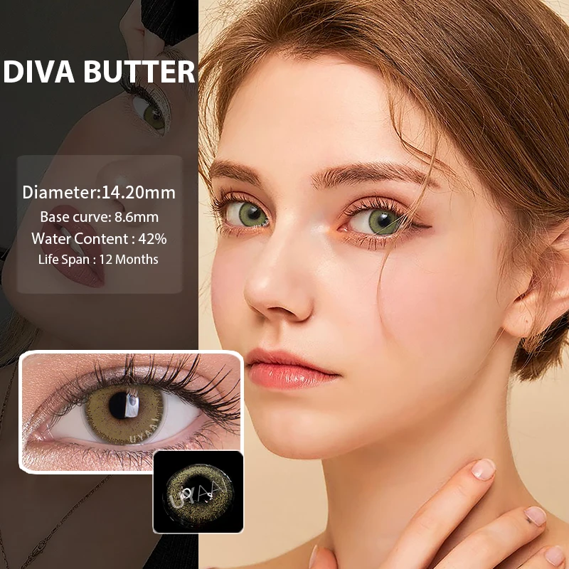 2pcs colored contact lenses eye beeswax series contact lenses color contact lens for eyes lenses gray yearly natural uyaai free global shipping