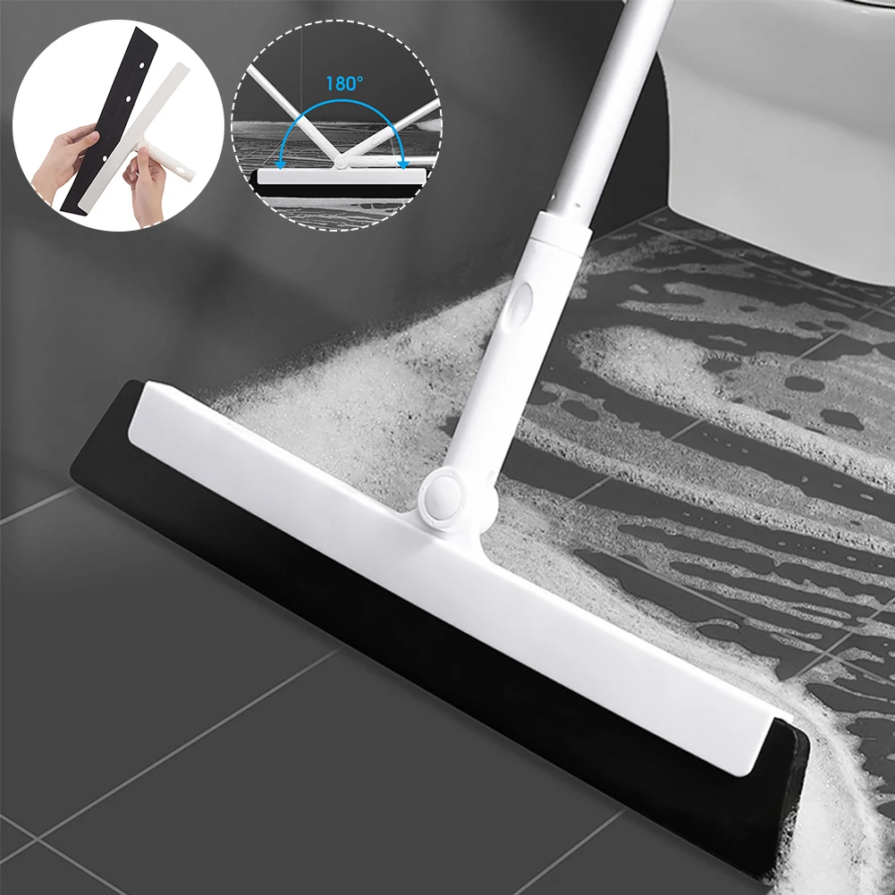 

180° Magic Broom Floor Brush Scrub Brush With Adjustable Long Handle Scrubber With Stiff Bristles For Tile Cleaning