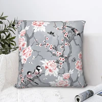 chinese wind bird square pillowcase cushion cover spoof home decorative for bed simple 4545cm