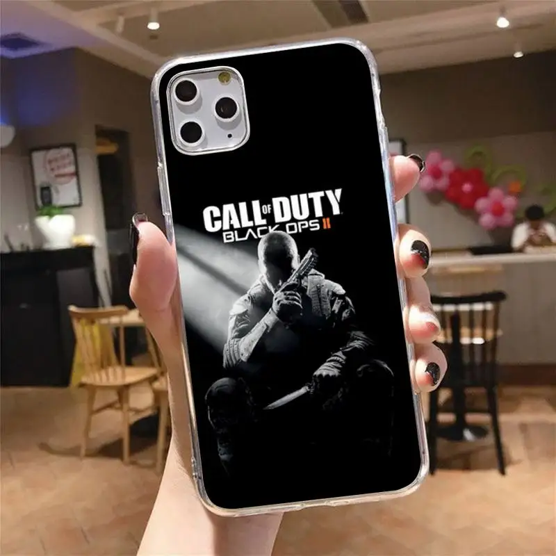 

Game Call of Duty Phone Case Transparent for iPhone 6 7 8 11 12 s mini pro X XS XR MAX Plus cover funda shell
