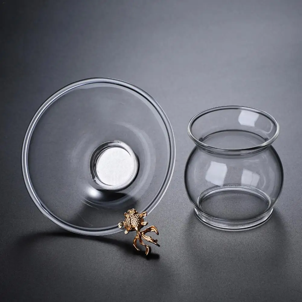 Стеклянный ситечко для чая с ручкой Чайный фильтр заварки листового китайский