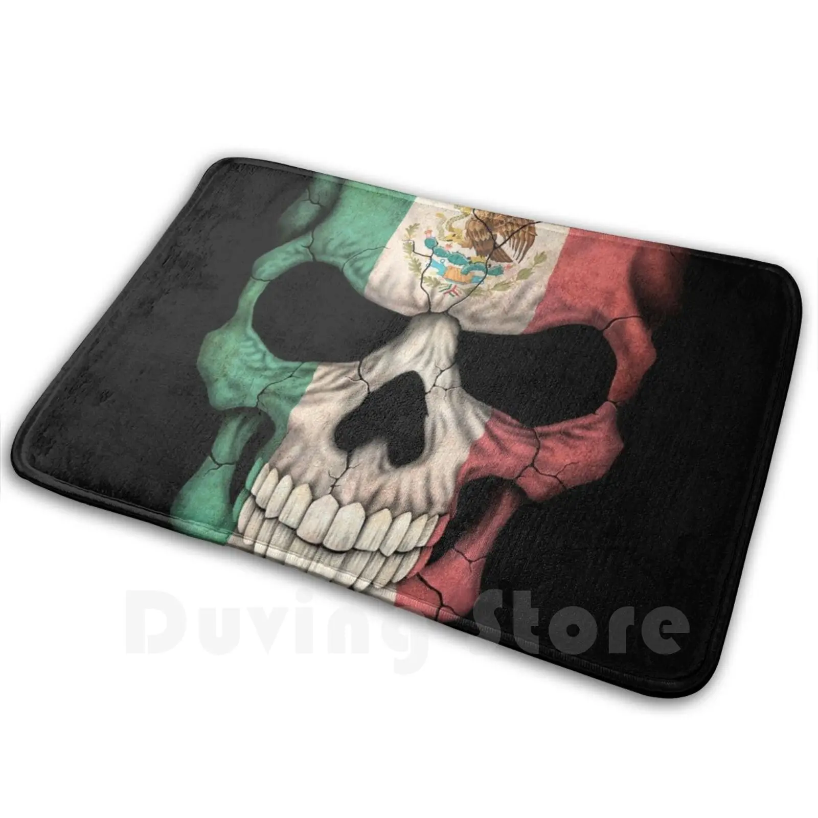 Mexican Flag Skull Mat Rug Carpet Anti-Slip Floor Mats Bedroom Mexico Of | Дом и сад