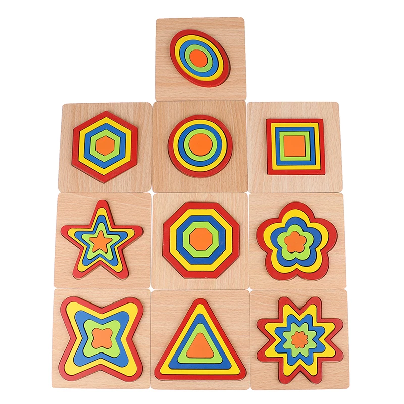 

Children's Early Education Geometric Building Block Three-dimensional Puzzle