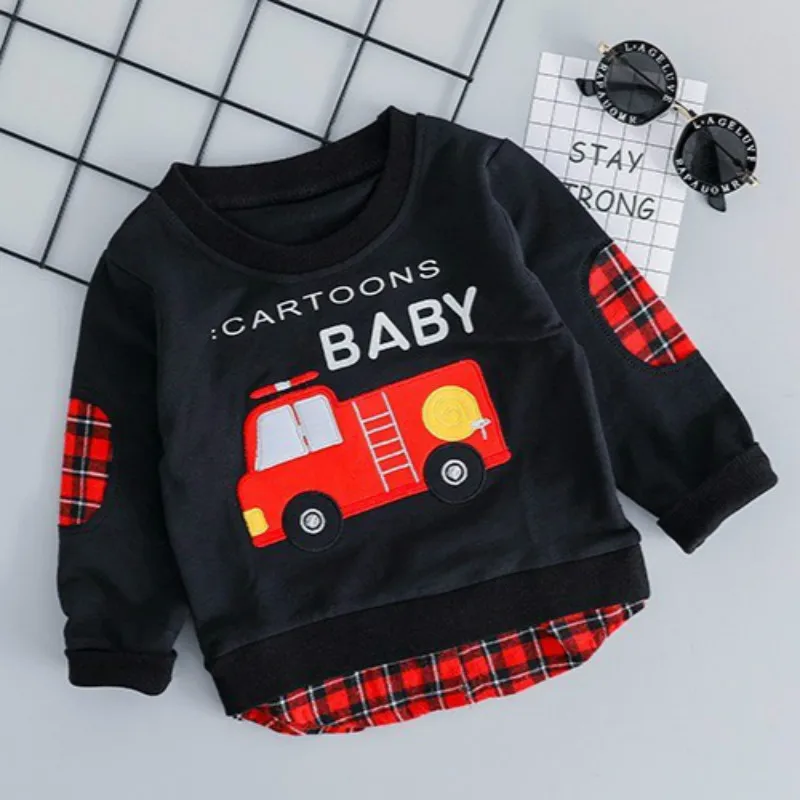 Spring New Baby Boys Girls Casual Clothes Kids Cartoon T-Shirt Jeans 2Pcs/Set Infant Cotton Clothing Children Fashion Tracksuits | Детская