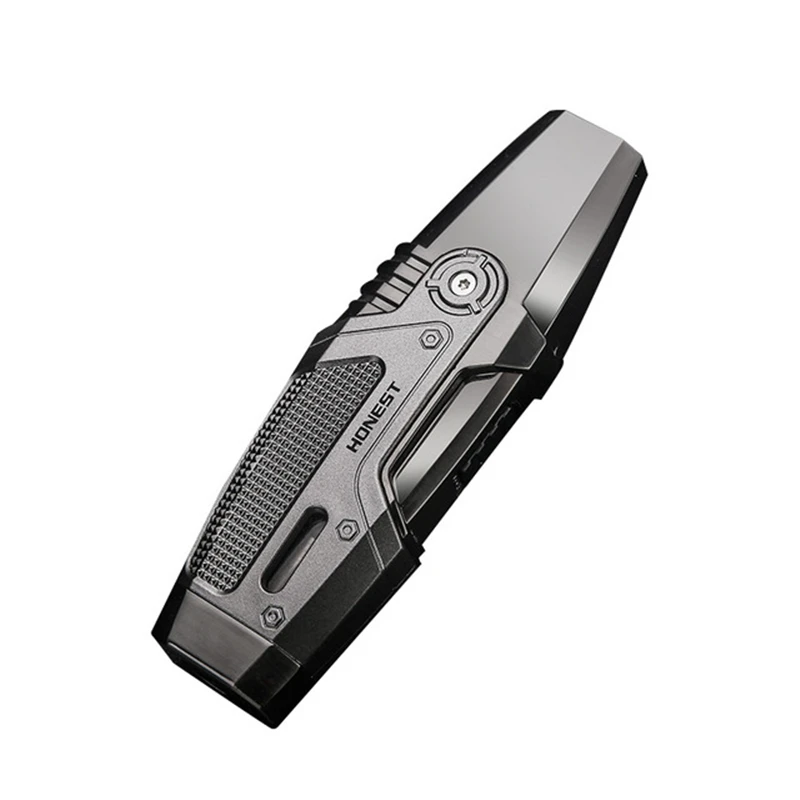

HONEST Metal Lighters Portable Windproof Gas Lighter Creative Cigarette Lighter Butane Torch Lighter Double Flame Lighters