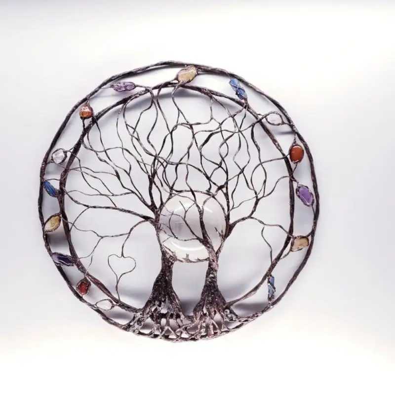 

The Tree Of Life Wall Decoration Circle Of Life Statue Meditation Spiritual Ornaments Metal Tree Wall Art Crafts Home Decor Tool