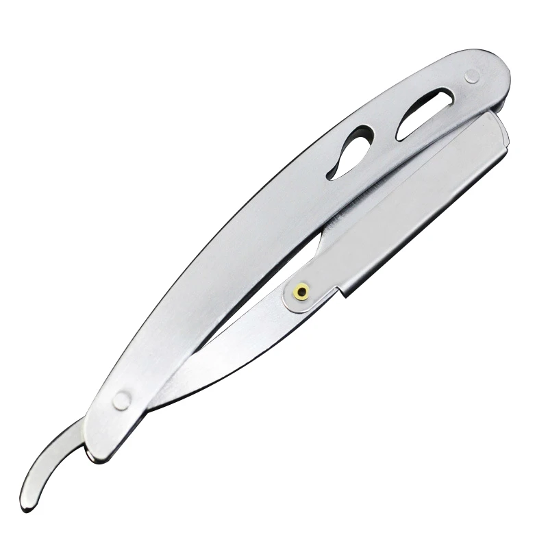 

Men Shaving Barber Tools Hair Razor and Blades Antique Black Folding Shaving Knife Stainless Steel Straight Razor Holder