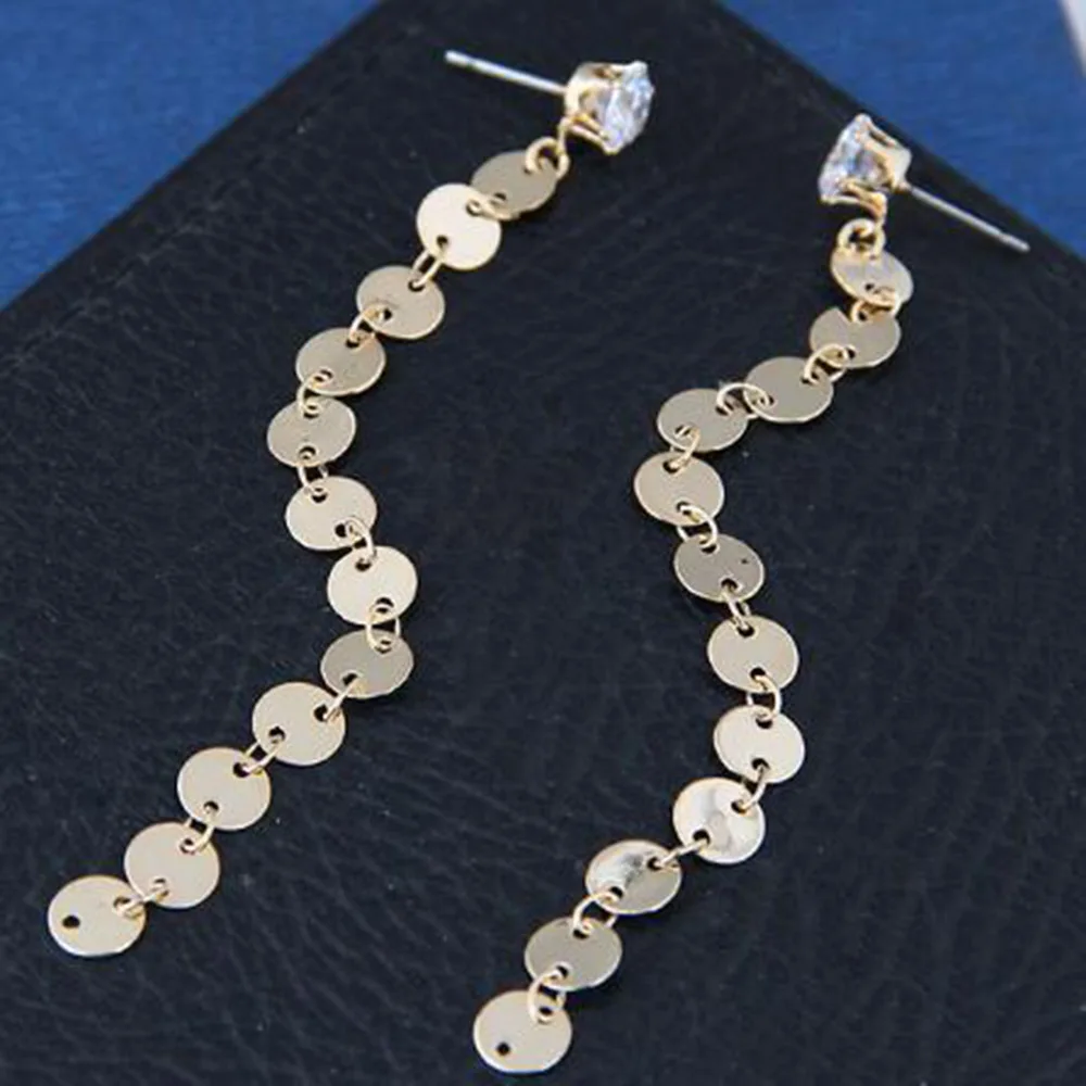 Дизайнерские оригинальные женские серьги с кисточками и кристаллами длинные