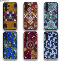 african style fabric print phone case for huawei p20 p30 p40 lite e pro mate 40 30 20 pro p smart 2020