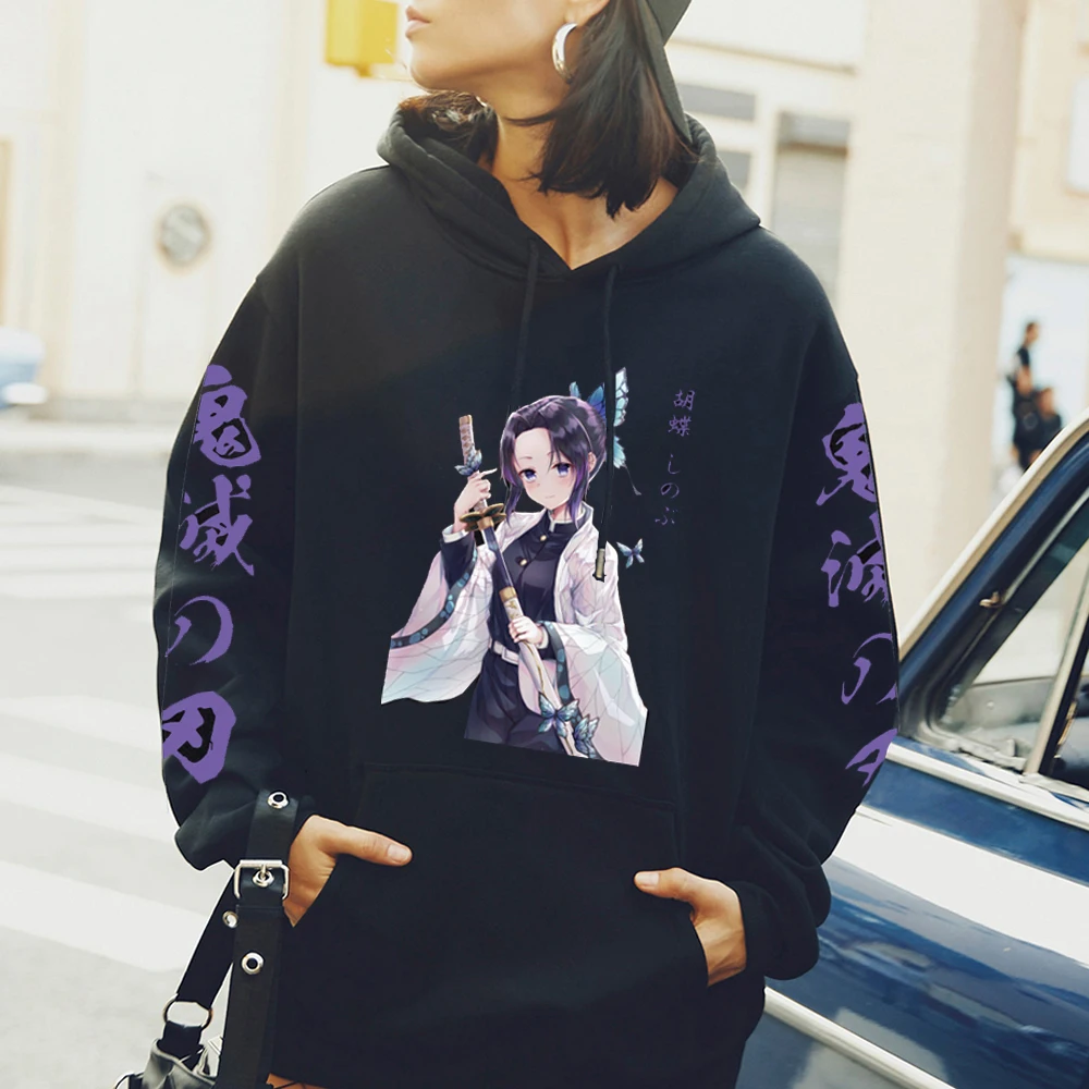 

Demon Slayer Hoodie Kimetsu No Yaiba Sweatshirts Long Sleeve Hoodies Sweatshirts Harajuku Loose Pullovers