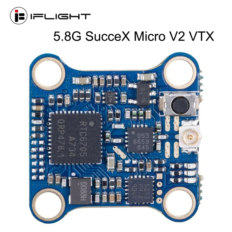 

IFlight 5.8G SucceX Micro V2 VTX (M3) switchable PIT / 25/100 / 200mW video transmitter with IPEX (UFL) connector for FPV drone