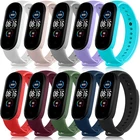 Ремешок силиконовый для Xiaomi Mi Band 6 5, Цветной Резиновый сменный Браслет для Miband 4 3 Xiaomi Mi Band 4 3