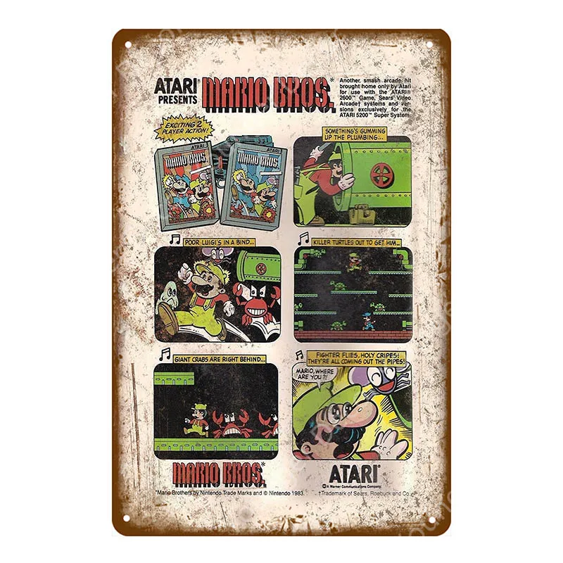 YD8196EI Классический игровой плакат, геймерская Настенная Наклейка для детской комнаты, игровой центр, Декор, винтажные Рекламные Знаки, металлическая художественная живопись, YI-017 - Цвет: YD8196EI