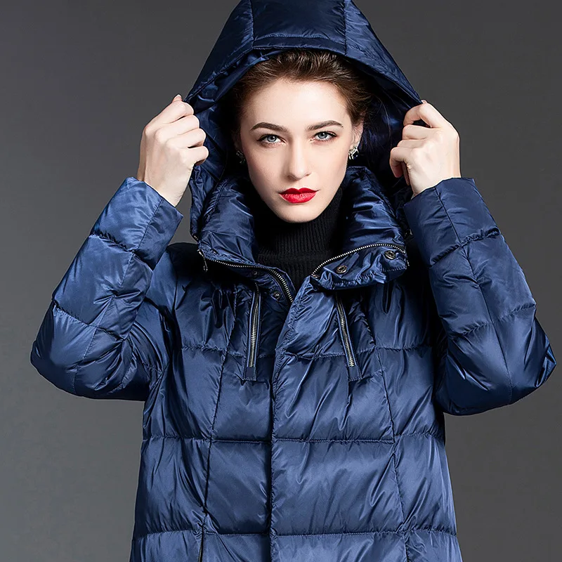 White Winter Coat Warm 90% Duck Down Wide-waisted Thick Abrigos Mujer Invierno 2021 Women Jacket