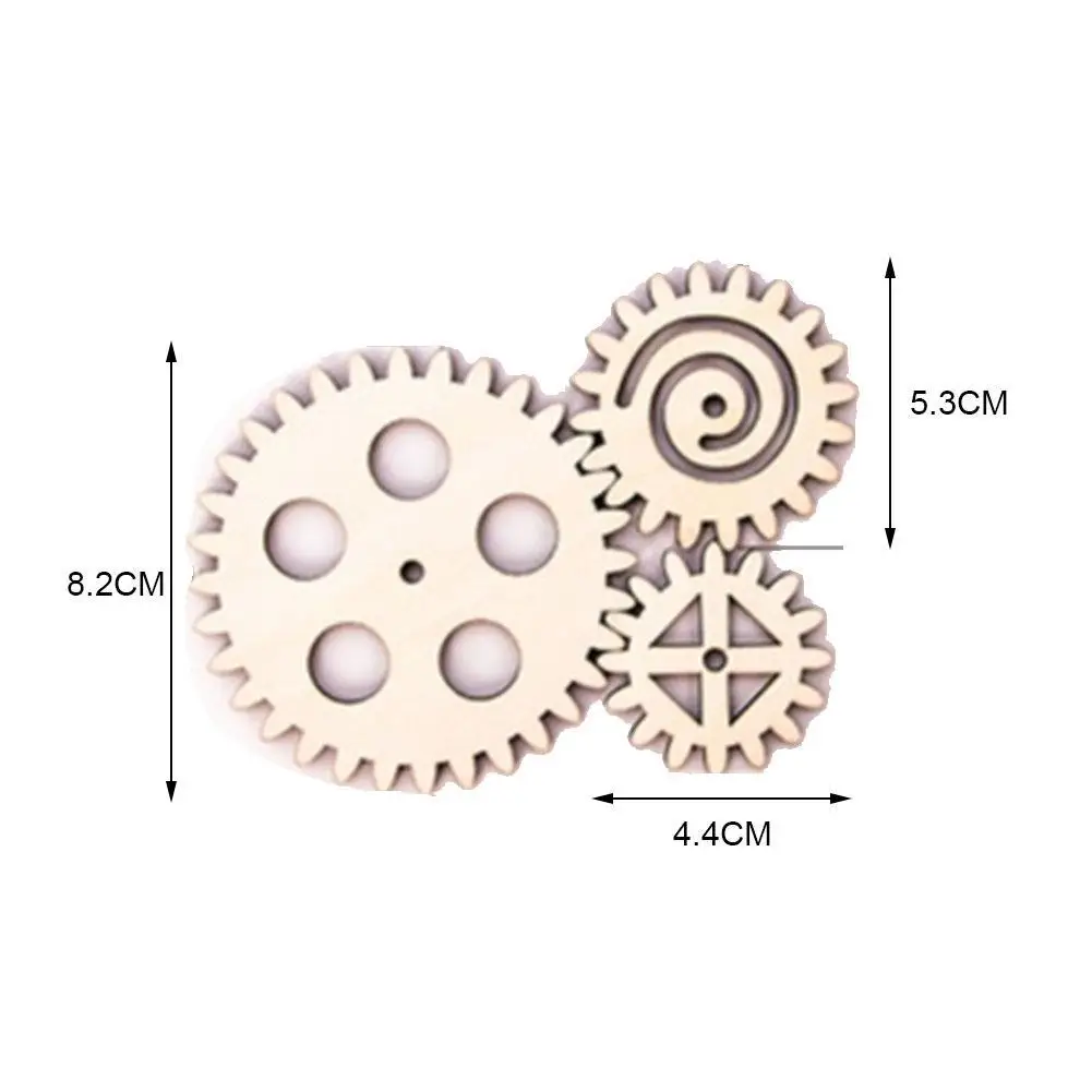 Reloj despertador pintado a mano, rompecabezas de madera, piezas de juguete, materiales de producci&oacute;n artesanal-3