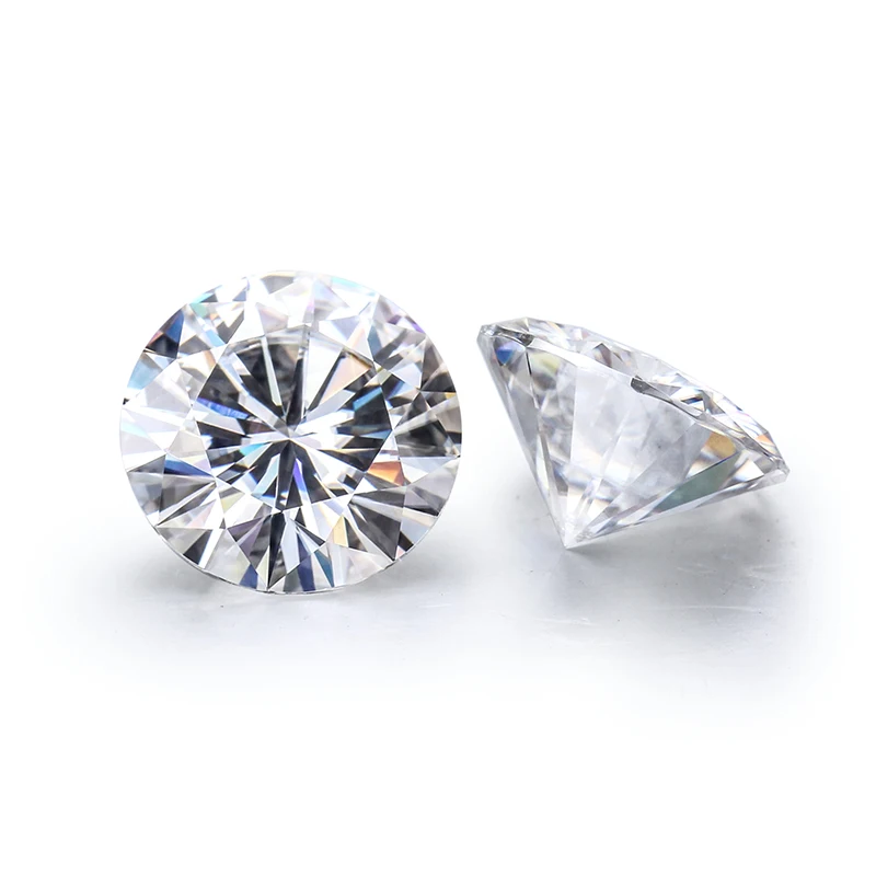 

Zhanhao Jewelry Round Synthetic Diamond Moissanite Stones VVS VS D-L Color 5pcs 3.5mm Loose Gemstone
