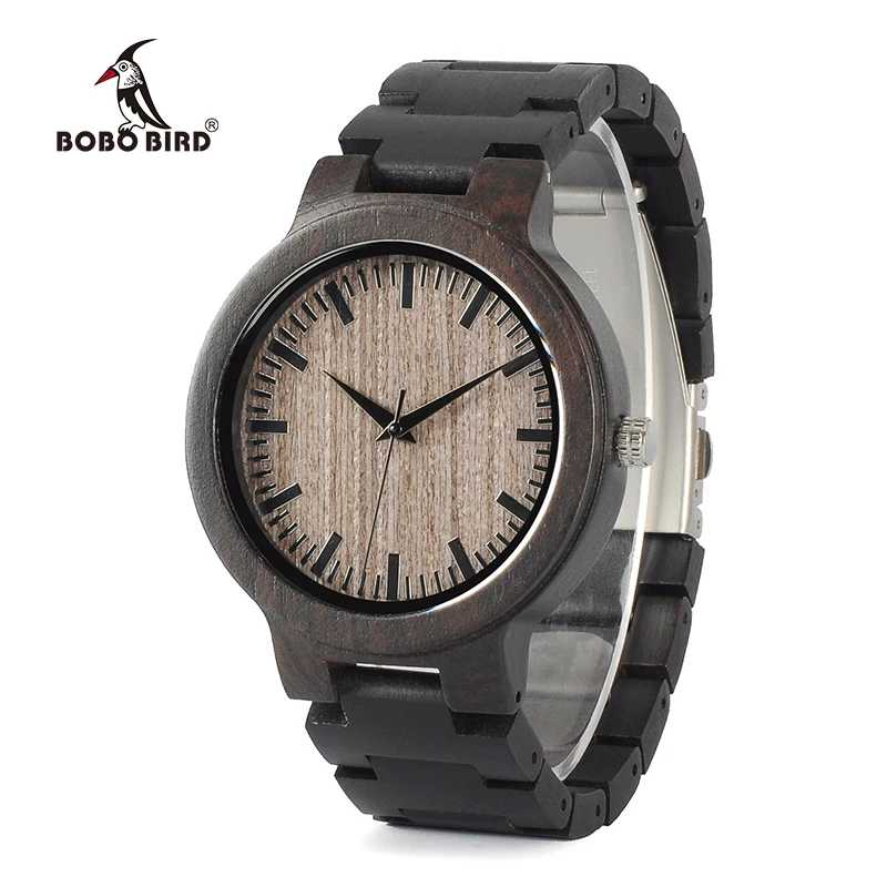 BOBO BIRD Wood Мужские часы деревянные кварцевые наручные relogio masculino Bamboo Рождественский