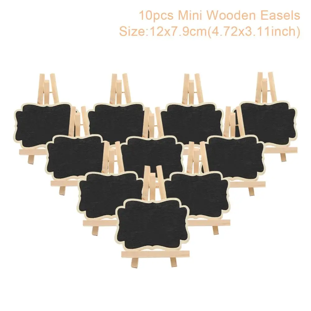 Large Mini 10pcs Деревянные мольберты Staraise для украшения свадебного стола, подставка для свадебных карточек, свадебные украшения, вечерние принадлежности Anniversaire - Цвет: Large Mini 10pcs