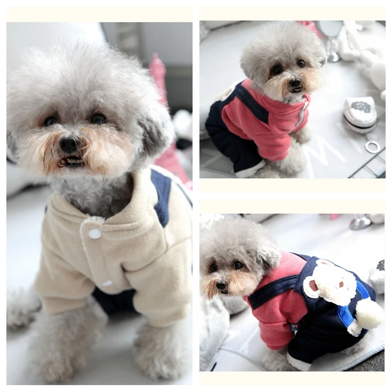 Милая розовая куртка для собаки с меховым помпоном зимняя одежда домашних