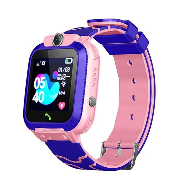pink Q12B Детские Смарт-часы телефон водонепроницаемый LBS Smartwatch дети позиционирование вызов 2G SIM карта удаленный локатор часы для мальчиков и девочек - Цвет: pink