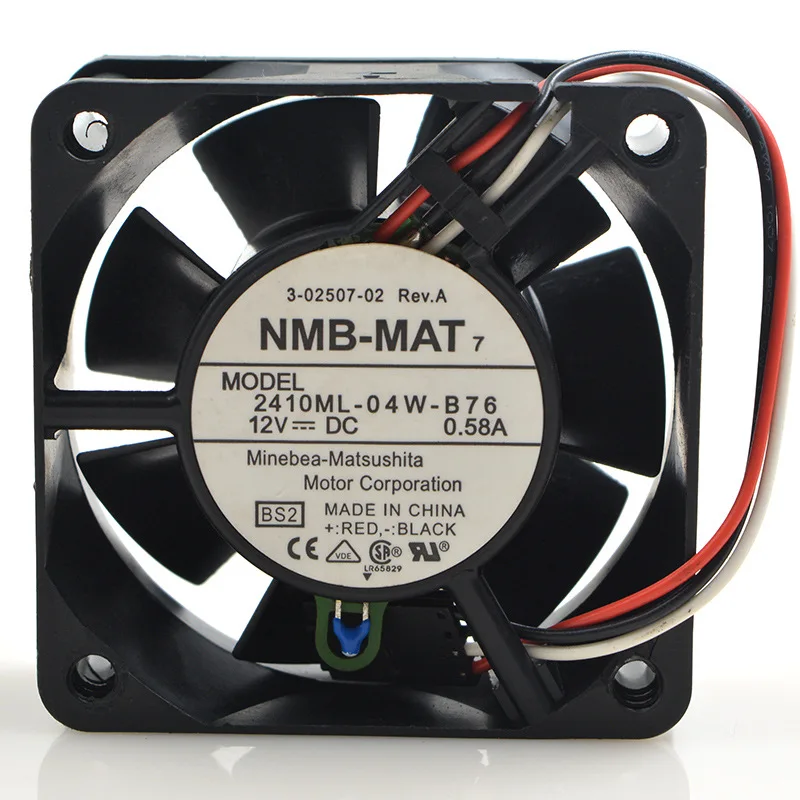 

FOR NMB 6025 12V 0.58A 2410ml-04w-b76 three-line intelligent temperature control cooling fan