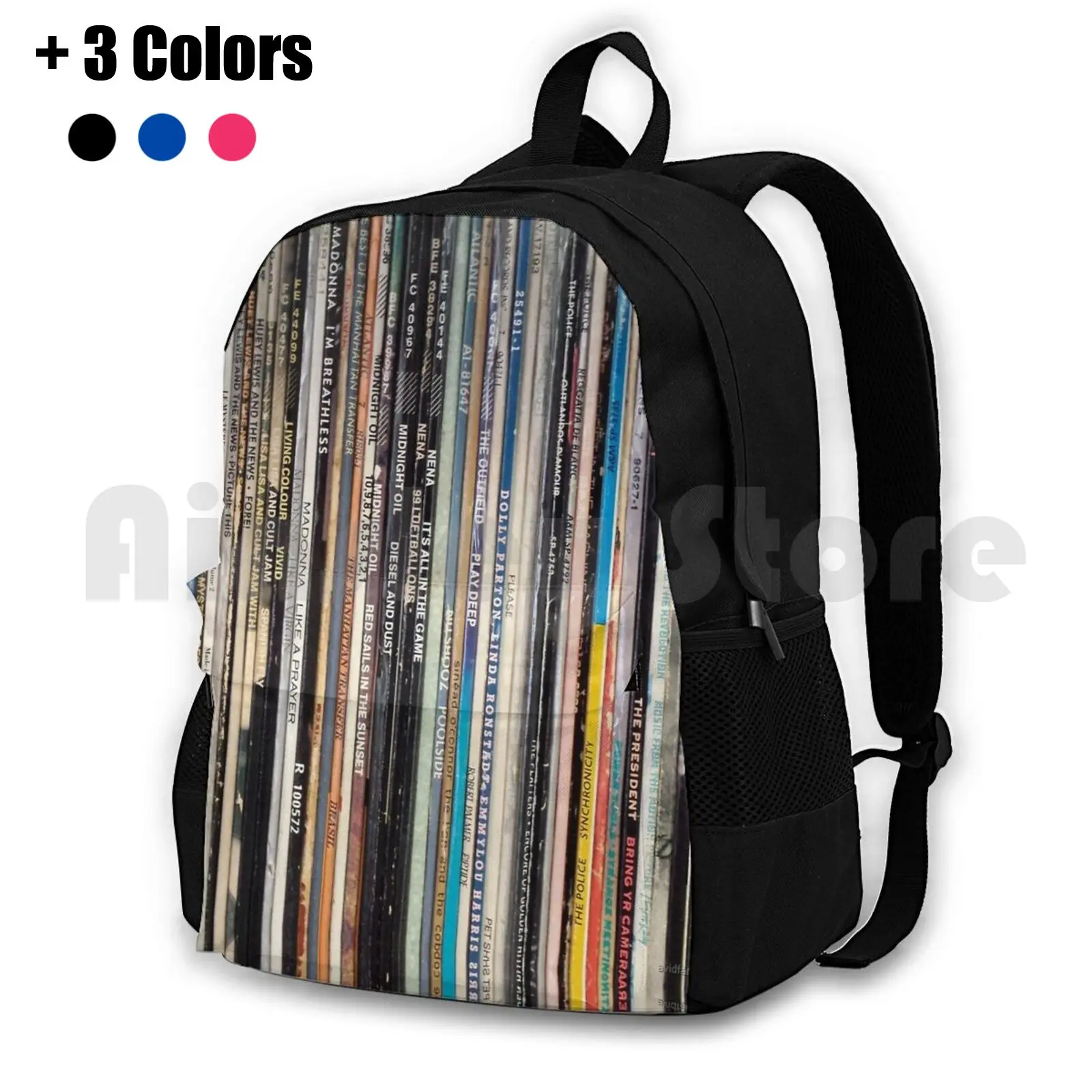 Record Album Collection Outdoor Hiking Backpack Waterproof Camping Travel Record Album Collection Vinyl Collector Collectible