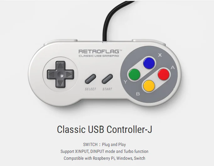 Чехол Retroflag SUPERPi с Классический usb-контроллер Deluxe Edition-J, набор