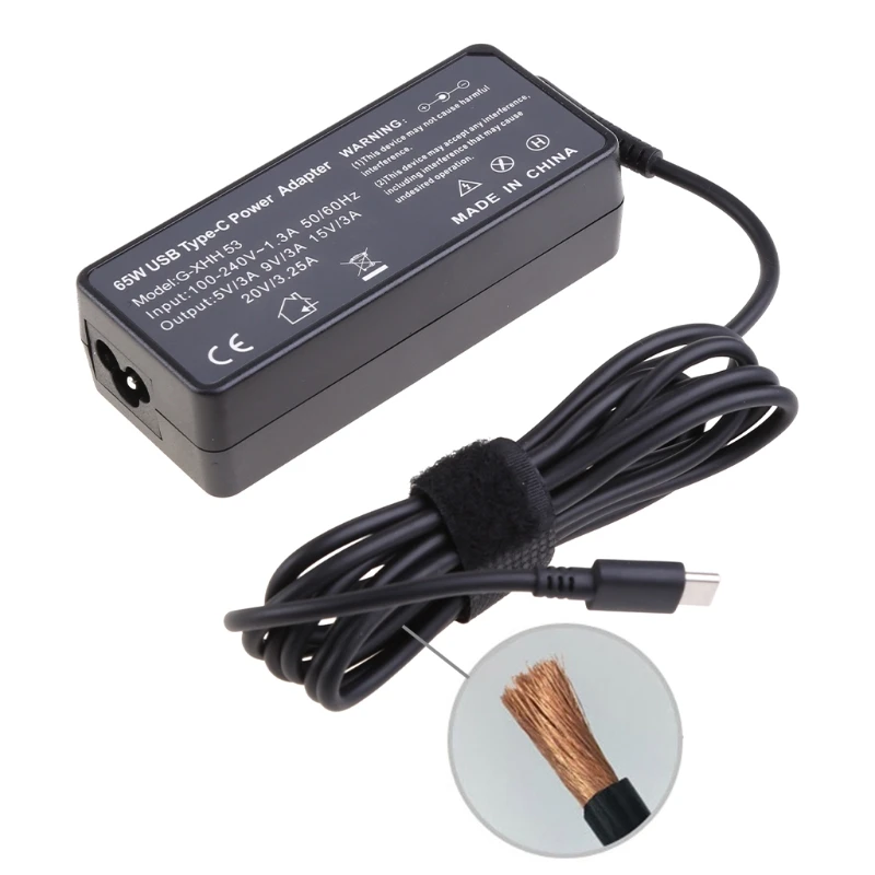 

Power Adapter High Speed PD Charger 65W Fast Charging Type-C Wall Charger Mobile Phone Power Usb Adapter for Thinkpads and more