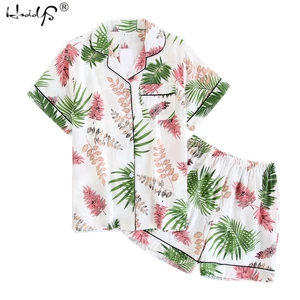 Женские пижамы, хлопковые пижамы, пижамные комплекты с коротким рукавом и принтом в виде сердечек и полосок, женские пижамы в стиле Харадзюку, милая Пижама с героями мультфильмов, пижама