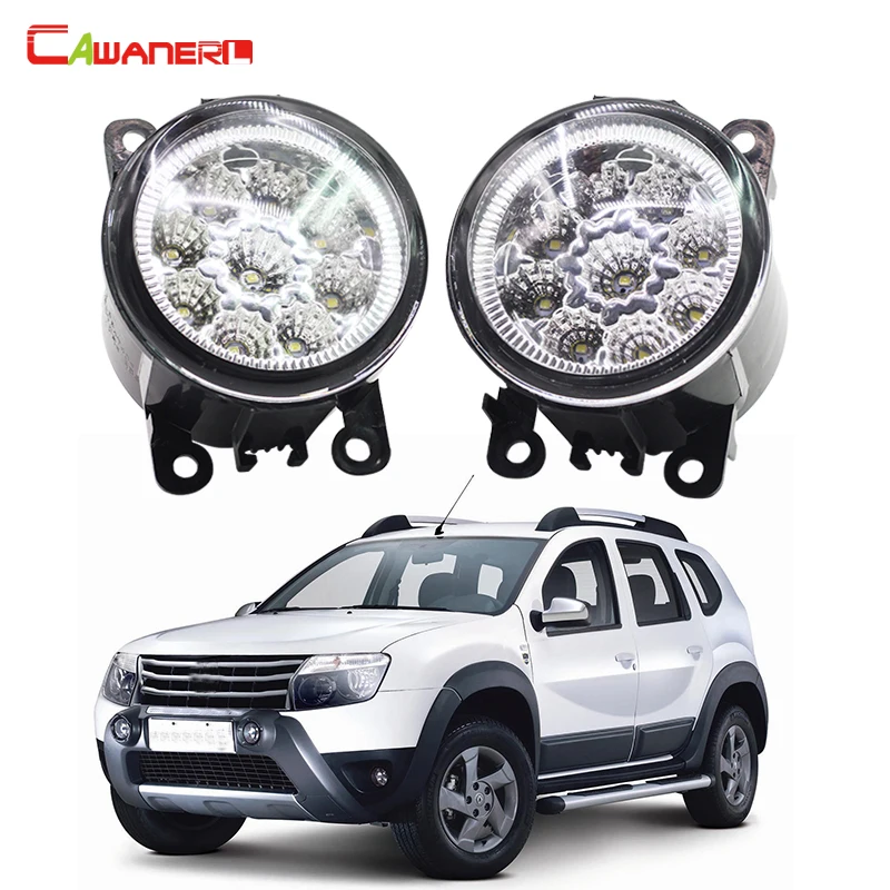 

Cawanerl Стайлинг авто светодиодный светильник противотуманной фары DRL Дневной светильник 12V сине-белые оранжевого цвета для Renault DUSTER внедорожн...