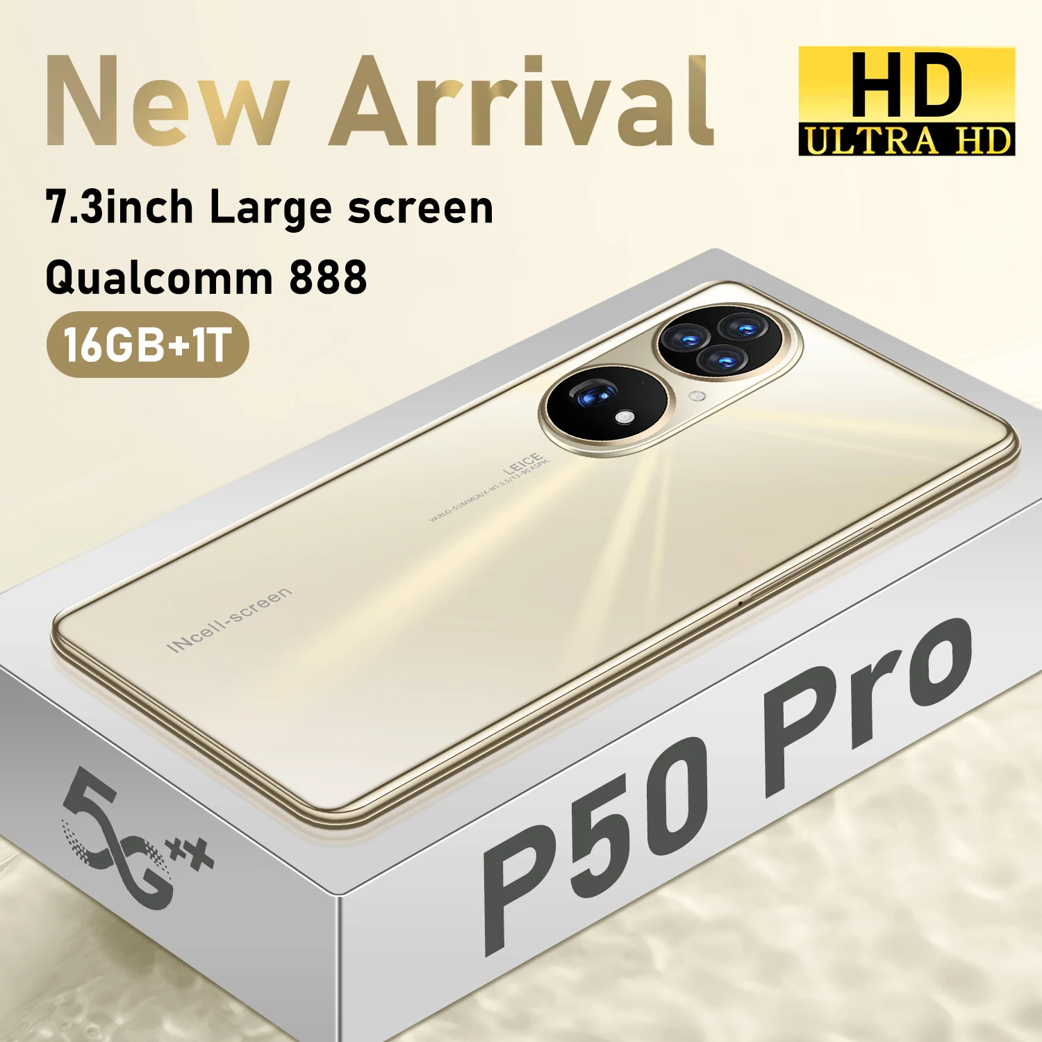 

Smartphone HUAWE P50 Pro Global Version Qualcomm 888 16GB 1T 7.3 Inches 6800mAh Fingerprint 5G Android 12 Dual SIM Mobile Phone