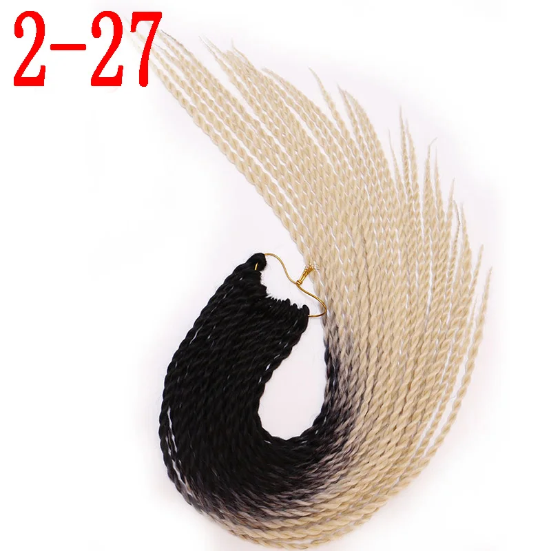 T1b/118# MERISIHAIR Ombre Сенегальские крученые волосы на крючках косички 24 дюйма 30 корней/упаковка синтетические плетеные волосы для женщин серые, синие, розовые, бро - Цвет: T1b/118#
